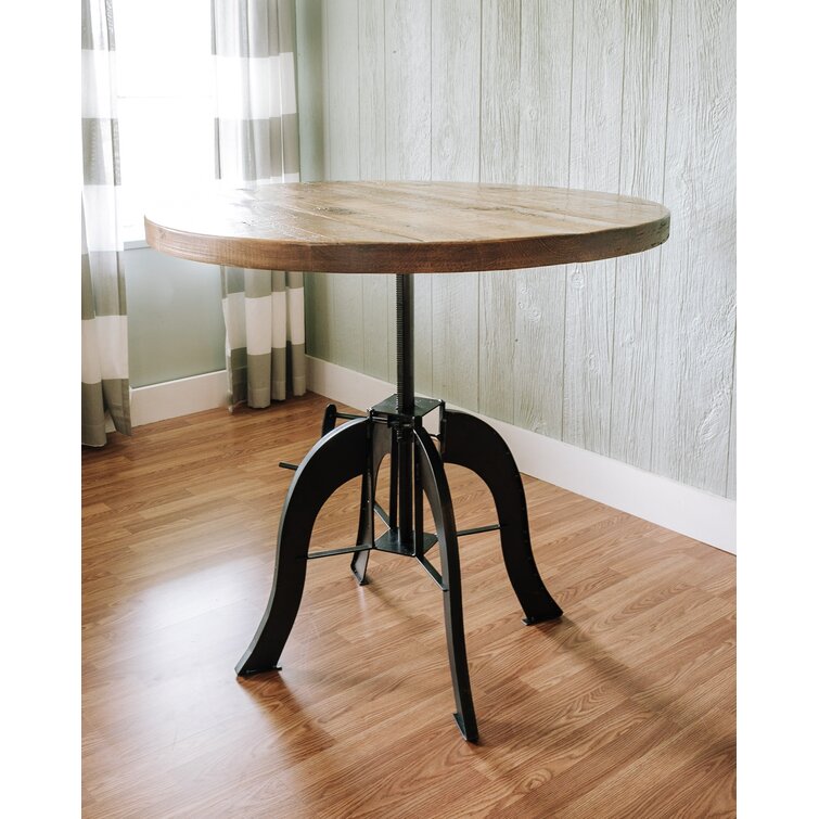 Adjustable height store round table